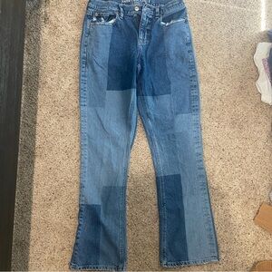 American Eagle Outfitters Classic Patchwork Blue Jeans